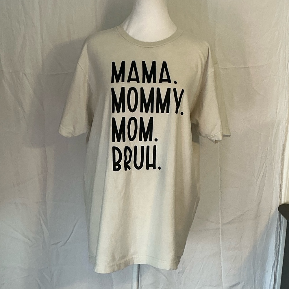 Tultex Cream women’s Tee with Bold Text